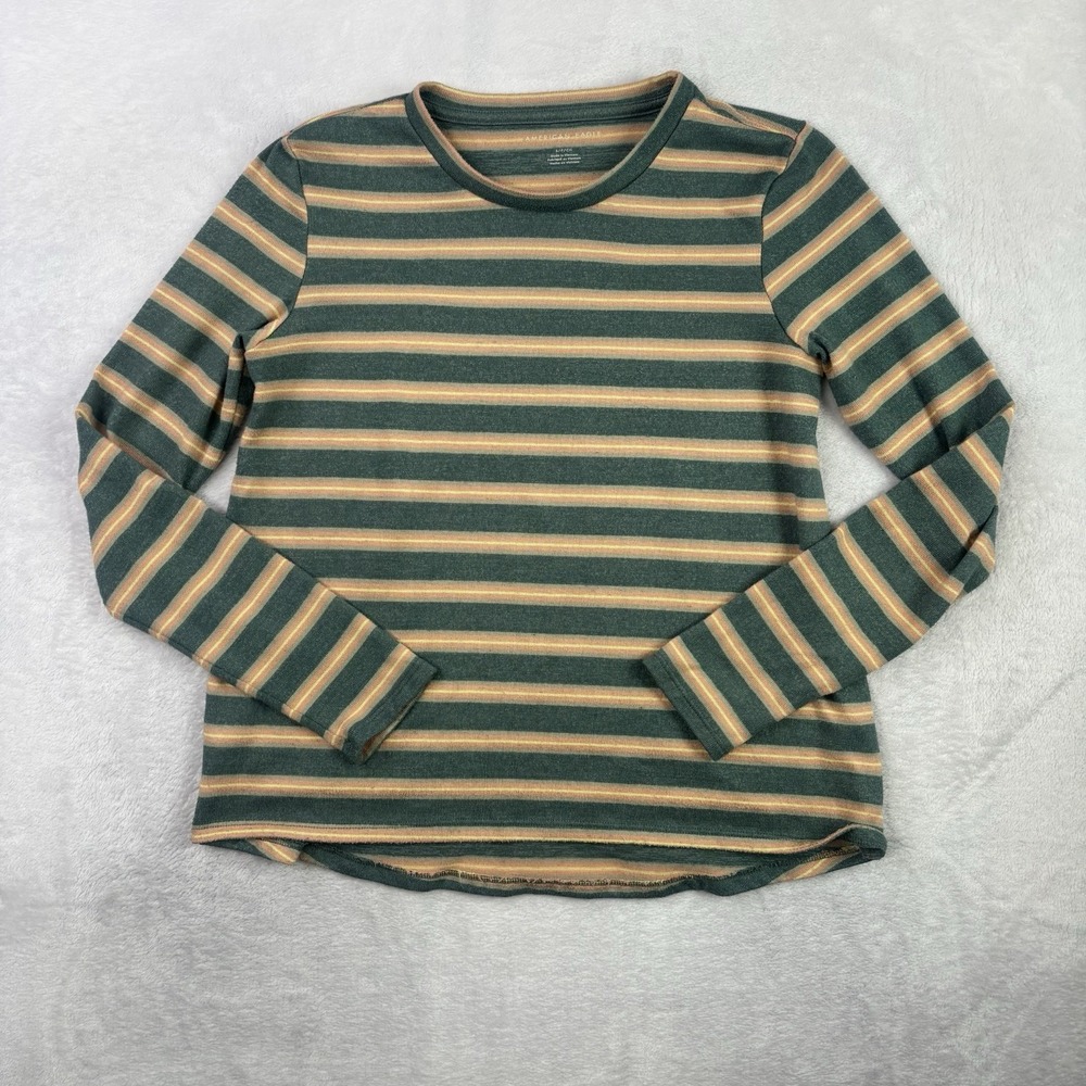 American Eagle Striped Long Sleeve Soft Shirt Women's Small